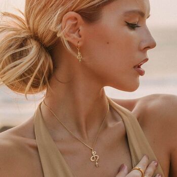 Serpentina Emerald Gold Plated Necklace, 3 of 8