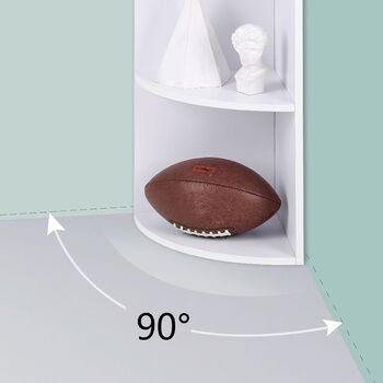 Four Tier Corner Shelf Bookcase Unit, 5 of 6