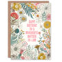Boho Wildflower Mother In Law Floral Birthday Card, thumbnail 1 of 4