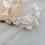 Celestial Ivory And Blue Satin Garter, thumbnail 3 of 3