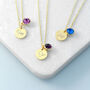 Personalised Gold Plated Birthstone Crystal Necklace, thumbnail 1 of 12