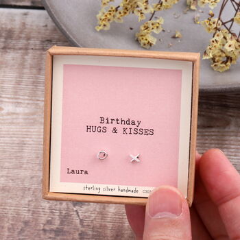 Gift Boxed 'Birthday Kiss And Hug' Earrings, 8 of 12