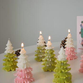 Winter Festive Christmas Tree Candle, 3 of 3