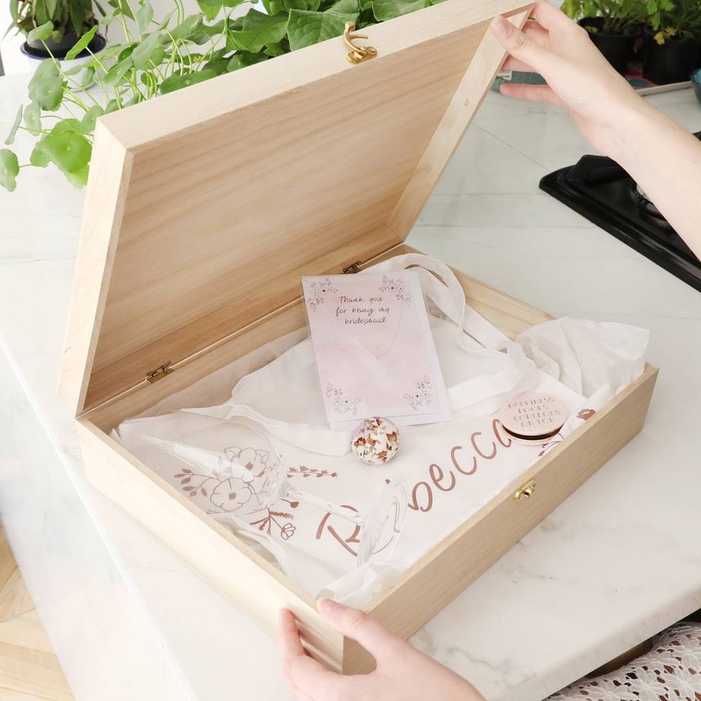 Personalised Bridesmaid Hamper Box With Gifts By Lisa Angel ...