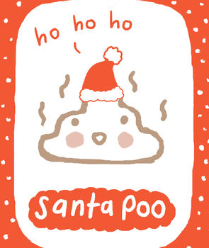 'Santa POO' Christmas Card, 2 of 2