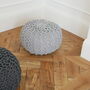 Super Chunky Knitted Footstool Or Pouffe, thumbnail 4 of 6