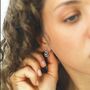 Sterling Silver Curb Hoop Stud Earrings, thumbnail 3 of 8