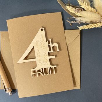 Personalised 4th Fruit Wedding Meaning Anniversary Card, 11 of 12