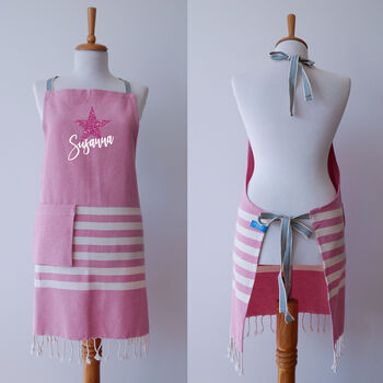 Personalised Cotton Apron, Hand Towel, Anniversary Gift, 5 of 12
