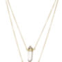 Double Row Gold Boho Crystal Necklace, thumbnail 3 of 4