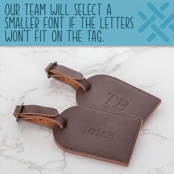 Personalised Faux Leather Luggage Tag, 8 of 9