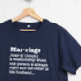 Marriage Definition T Shirt, thumbnail 2 of 5