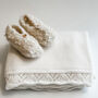 Personalised Organic Baby Blanket Milk White, thumbnail 3 of 4