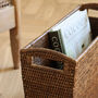 Marbury Brown Rattan Magazine Basket, thumbnail 2 of 4