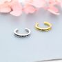 Black Cz Ear Cuff In Sterling Silver, thumbnail 1 of 12