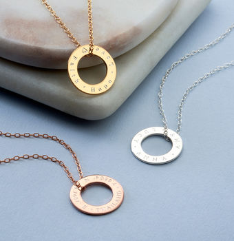 Personalised Circle Message Necklace, 3 of 4