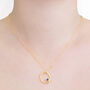 Sapphire September Birthstone Rose Gold Plated Necklace, thumbnail 4 of 6