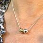 Two Friends Sterling Silver And 18 Kt Gold Necklace, thumbnail 2 of 4