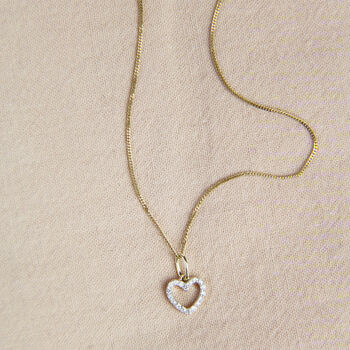 Gold And Diamond Love Heart Necklaces, 7 of 10