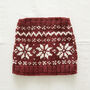 Fair Trade Nordic Snowflake Lined Wool Neckwarmer Scarf, thumbnail 4 of 9