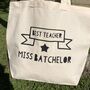 Personalised Best Teacher Tote Bag, thumbnail 3 of 3