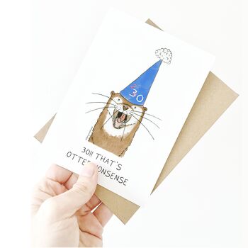 '30!! That's Otter Nonsense' Birthday Card, 4 of 5