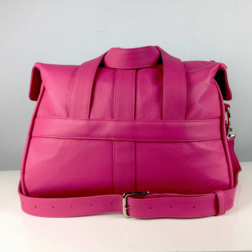 Personalised Handcrafted Pink Overnight Bag By Debbie MacPherson ...