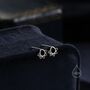 Lace Filigree Tiny Stud Earrings In Sterling Silver, thumbnail 3 of 11