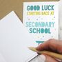 Good Luck Starting Back At School Card, thumbnail 3 of 6