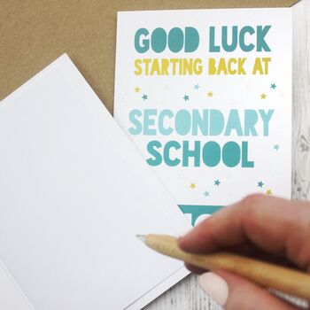 Good Luck Starting Back At School Card, 3 of 6