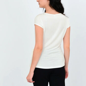 Betty Micromodal T Shirt Top White, 3 of 3