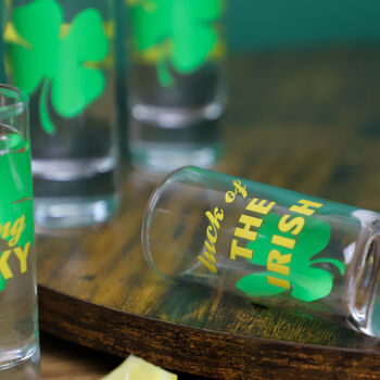 St Patrick's Day Set Of Six Shot Glasses, 2 of 7