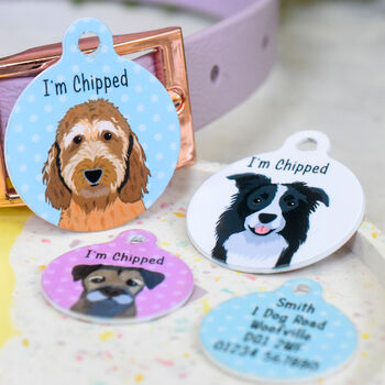 Dog Breed ID Tag Personalised Realistic Illustrations, 10 of 11