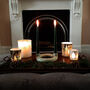 Marbled Gold Circle Candlestick Blue Or Pink, thumbnail 6 of 6