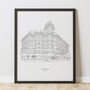 The Langham, London, Hand Drawn Illustration Wedding Venue Gift, thumbnail 1 of 3