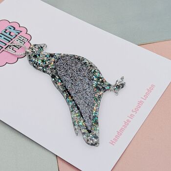 Pigeon Glitter Resin Christmas Tree Decoration, 2 of 4