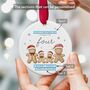 First Christmas Family Of Four Ornament Personalised Names, thumbnail 7 of 7