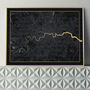 Limited Edition London Screen Print In Black And Gold, thumbnail 1 of 4