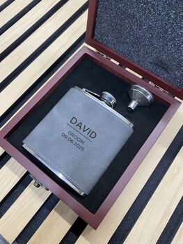 Personalised Wedding Party Hip Flask, 9 of 12