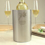 Personalised Floral Stainless Steel Wine Cooler, thumbnail 4 of 5
