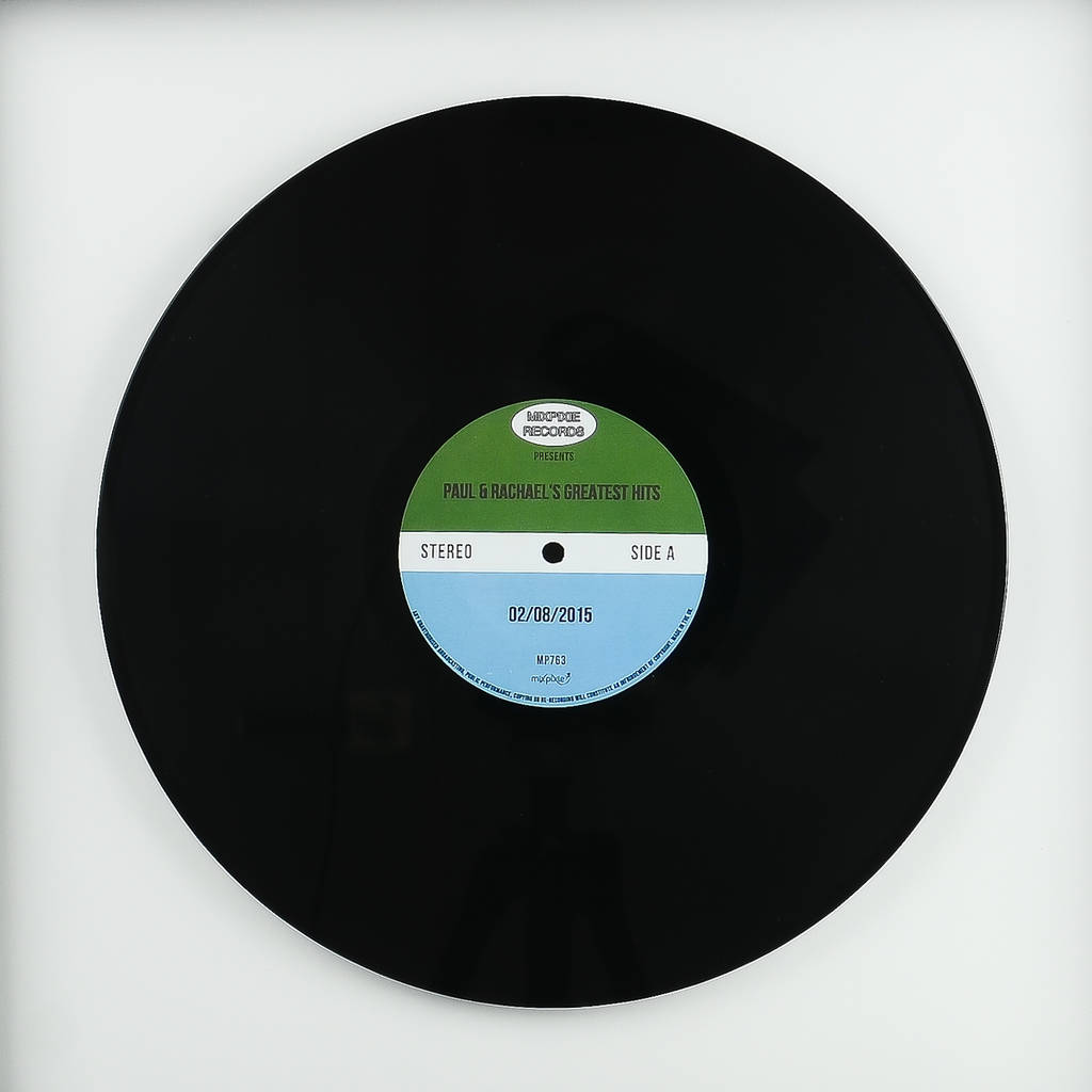 personalised framed vinyl record by mixpixie | notonthehighstreet.com