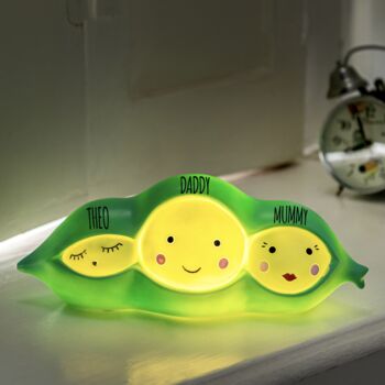 Personalised Three Peas In A Pod LED Light, 2 of 2