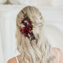 Fawn Jewel Toned Wedding Dried Flower Hair Clip, thumbnail 2 of 3