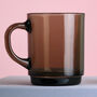 1970s Style Glass Vintage Style Smoke Colour Mugs Gift, thumbnail 1 of 2