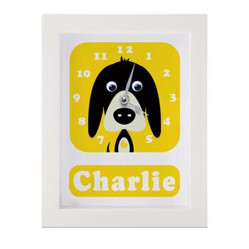 Personalised Childrens Dog Clock, 8 of 9