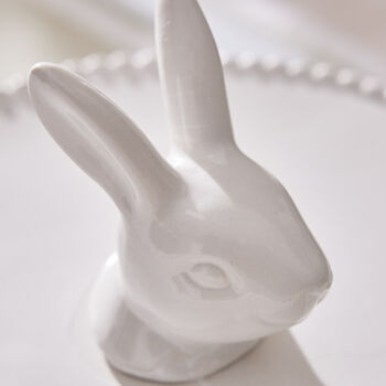 White Ceramic Rabbit Cake Stand, 5 of 7