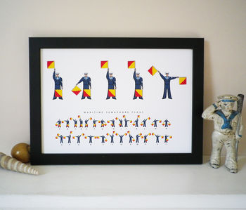 Daddy Semaphore Flags Print, 2 of 3