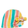 Wavy Stripe Romper And Tie Up Hat Set, thumbnail 6 of 7
