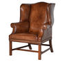 Italian Vintage Leather Wing Chair, thumbnail 1 of 1