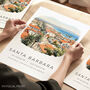 Travel Destination Landmark Art Posters For Santa Barbara California, thumbnail 1 of 7